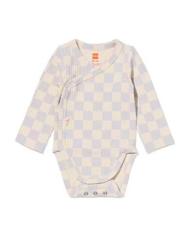 Newborn mitwachsender Wickelstrampler, gerippt, Farbbl&ouml;cke  hellgrau hellgrau - 33438120LIGHTGREY - HEMA