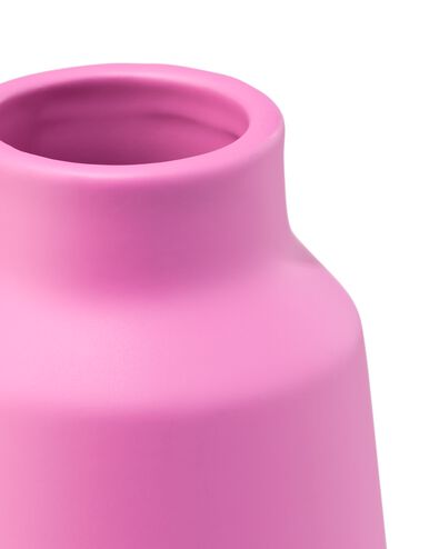 Keramik-Vase, Ø 3.5 x 17 cm, rosa - 13323187 - HEMA