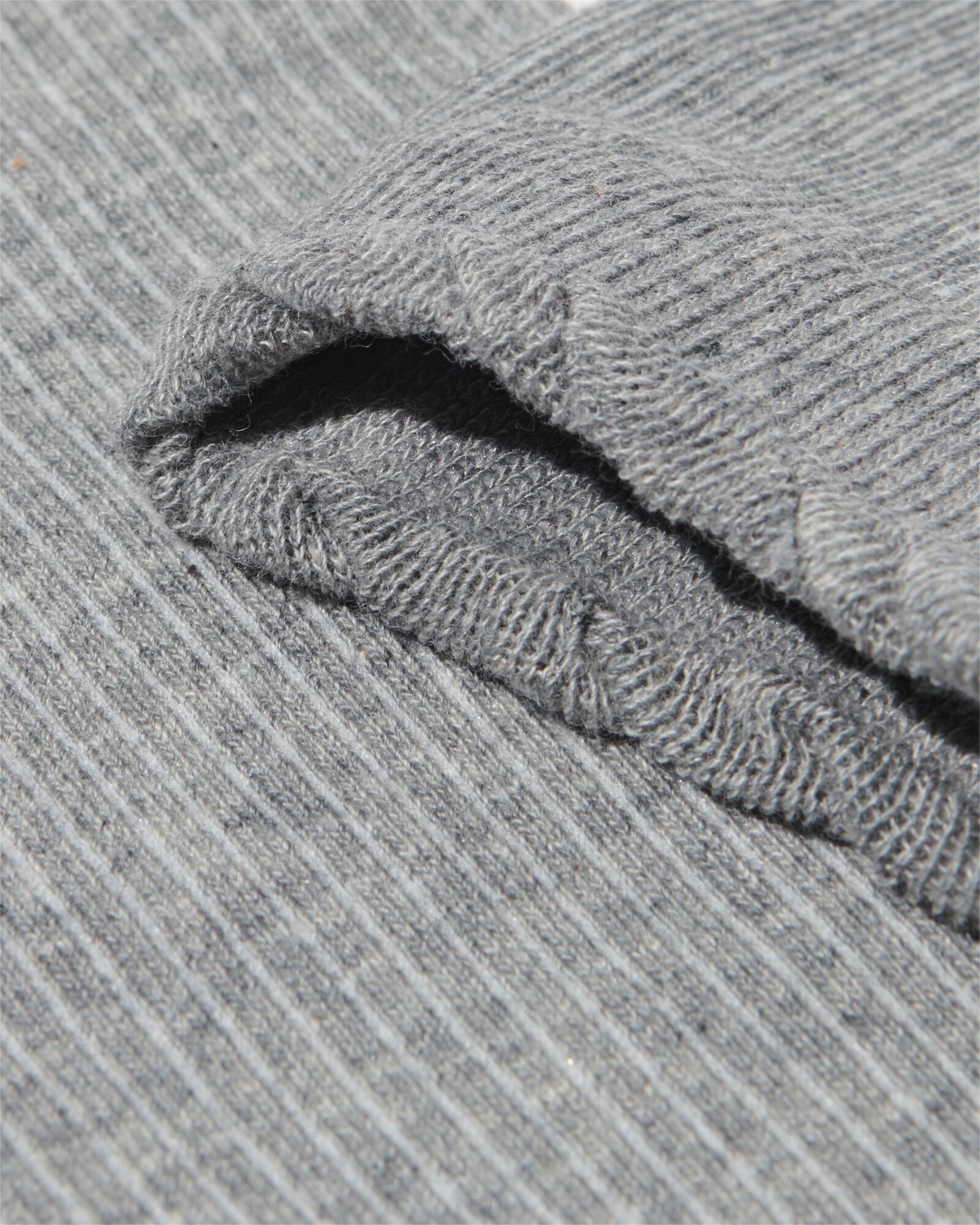 chaussettes femme c&ocirc;tel&eacute;es  gris chin&eacute; gris chin&eacute; - 4280860GREYMELANGE - HEMA