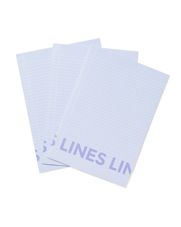 Rhino Lot De 10 Cahiers D’Exercice A4 64 Pages – Bleu Clair, Ligné 8 Mm Avec Marge – Qualité École Solide