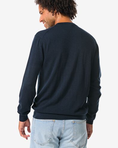 Herrenpullover Nyck, Merinowolle dunkelblau dunkelblau - 2129920DARKBLUE - HEMA