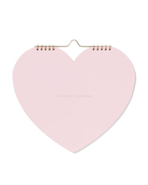 calendrier 23 x 26 c&oelig;ur rose - 14100235 - HEMA