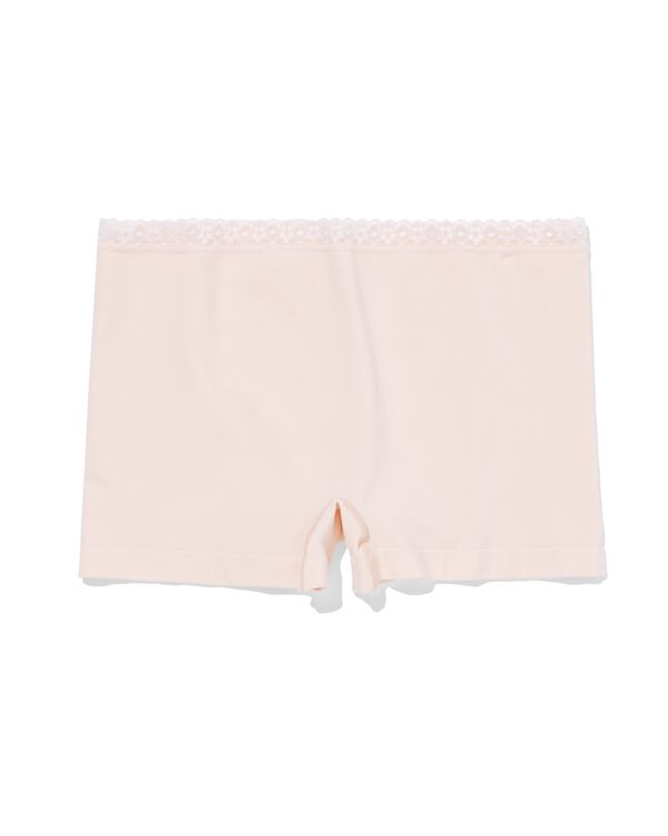 Damen-Boxershorts, nahtlos, aus Mikrofaser mit Spitze naturfarben naturfarben - 19603066NATURAL - HEMA