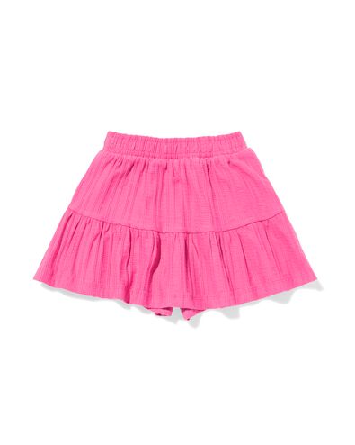 kinderskort rib jersey roze - 30866007PINK - HEMA