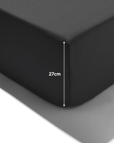 hoeslaken zacht katoen 180x200 donkergrijs - 5190046 - HEMA