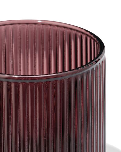verre pour bougie parfum&eacute;e ⌀6,5x6,5cm nervur&eacute; aubergine - 13507544 - HEMA