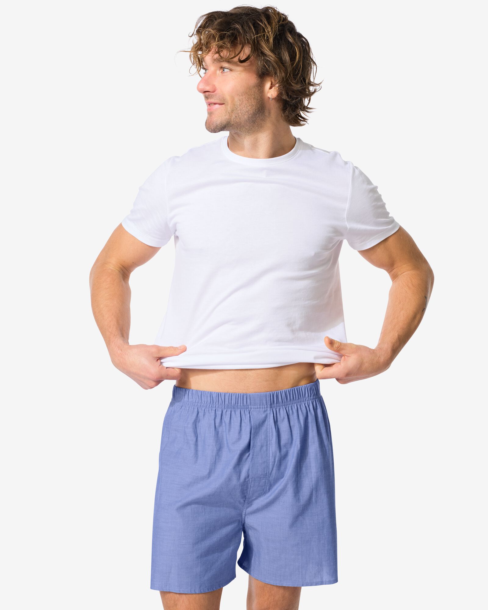 losse herenboxer chambray - 19190423 - HEMA