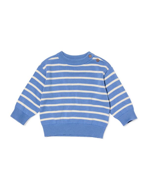 Kinderpullover, Feinstrick mit Streifen blau blau - 33193170BLUE - HEMA
