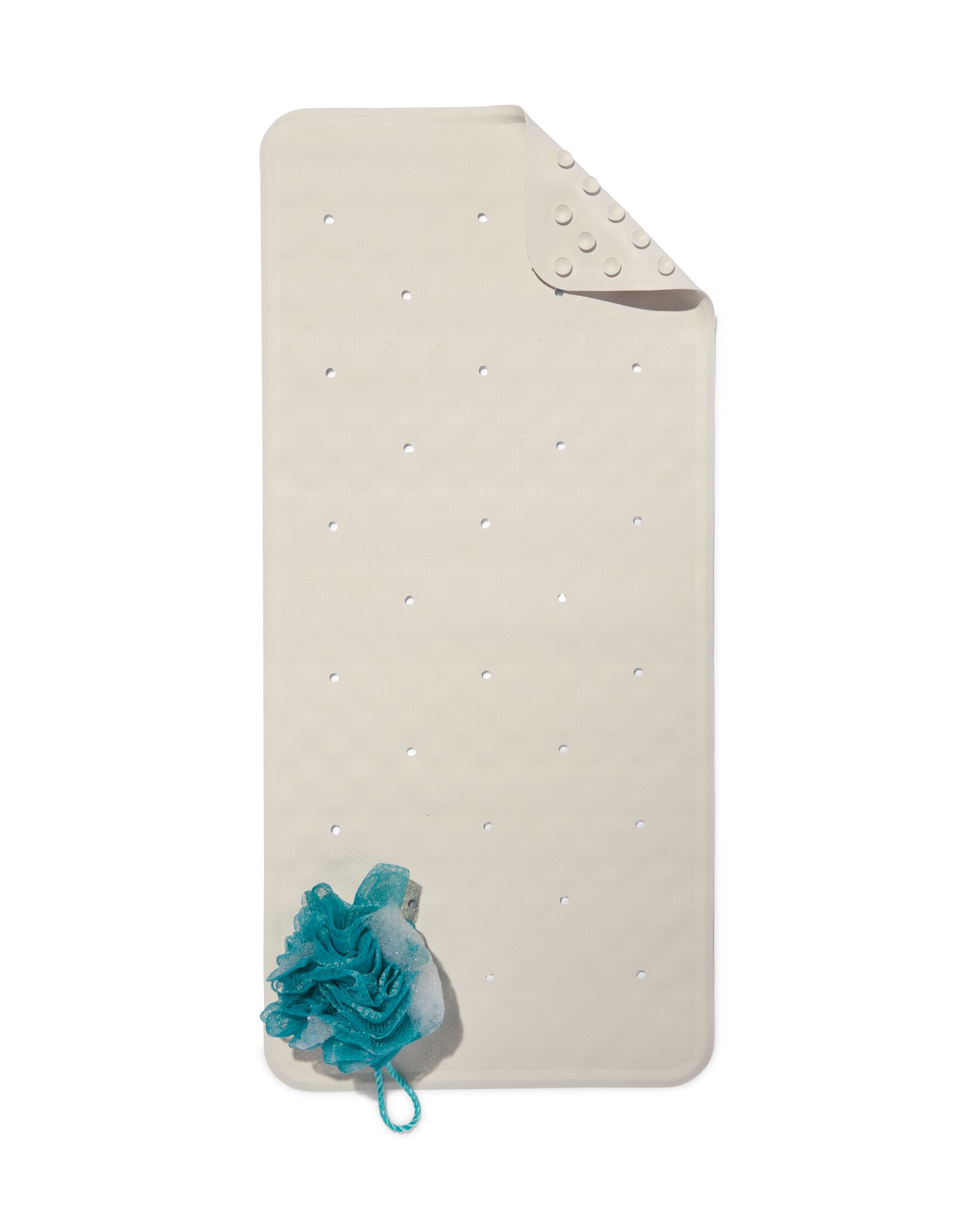 Antirutsch-Badematte, 34 x 74 cm, Gummi, wei&szlig; - 80380014 - HEMA