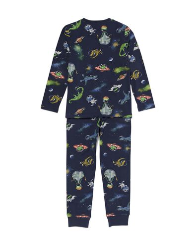 Kinder-Pyjama, Weltraum-Dinosaurier dunkelblau dunkelblau - 23080580DARKBLUE - HEMA