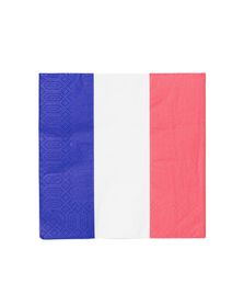 20 serviettes en papier 33x33 drapeau français - 25290229 - HEMA