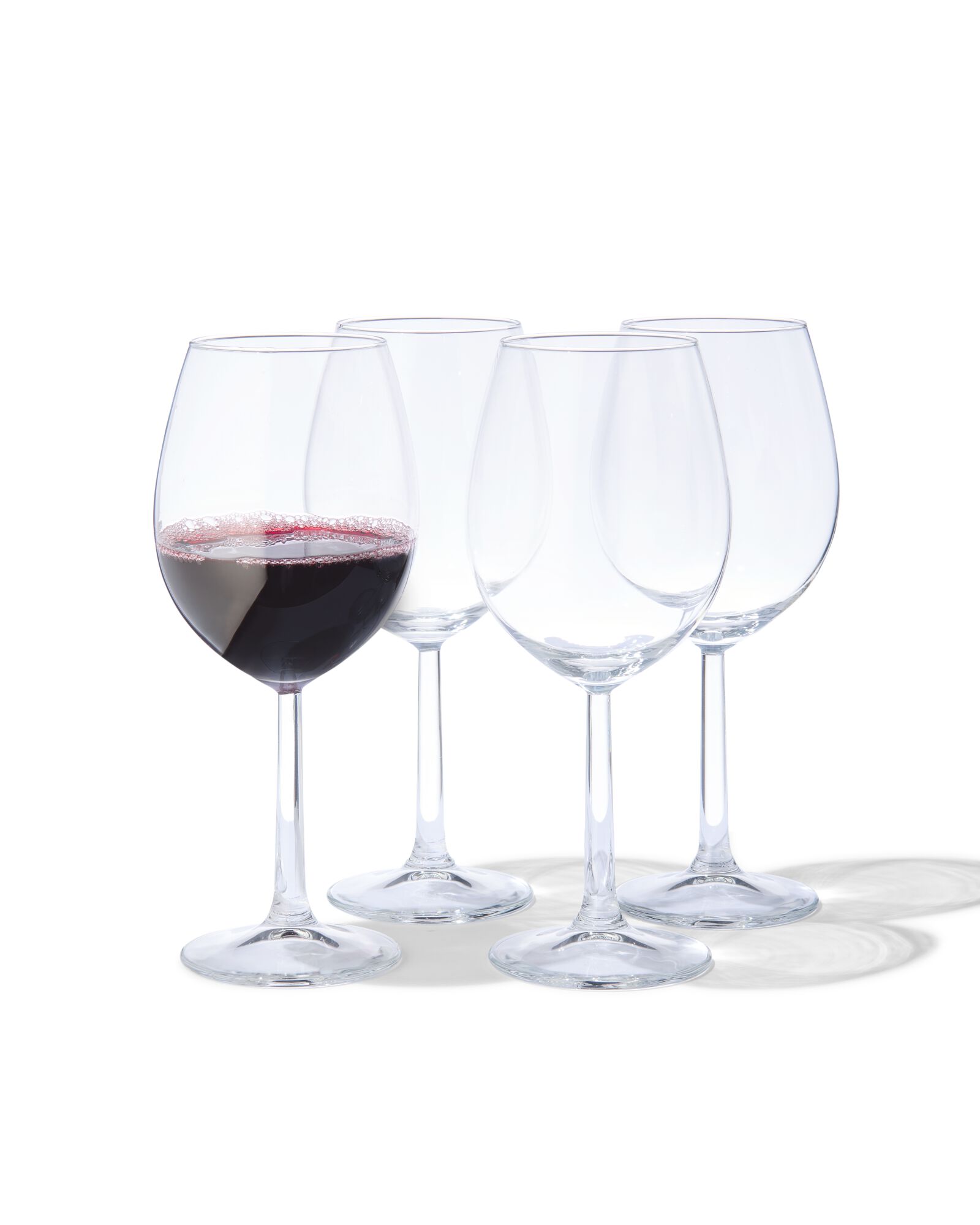hema 4 verres à vin rouge 430ml (transparent)