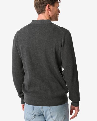 pull homme Karel  gris chin&eacute; gris chin&eacute; - 2130010GREYMELANGE - HEMA