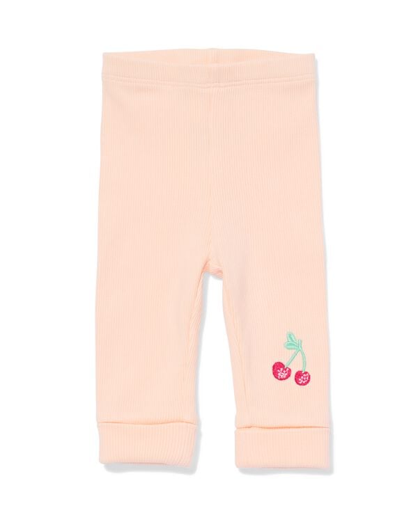 newborn meegroeilegging rib fruit zalmroze - 33444220SALMONPINK - HEMA