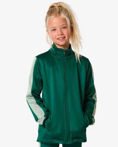 veste de survêtement enfant vert foncé 110/116 - 36090416 - HEMA