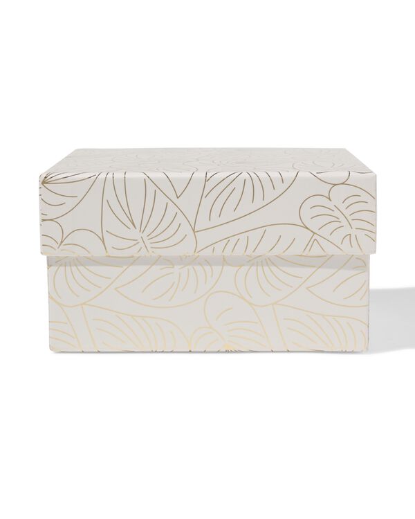 boîte 16,5 x 16,5 x 9 cm carrée feuilles - 14793297 - HEMA
