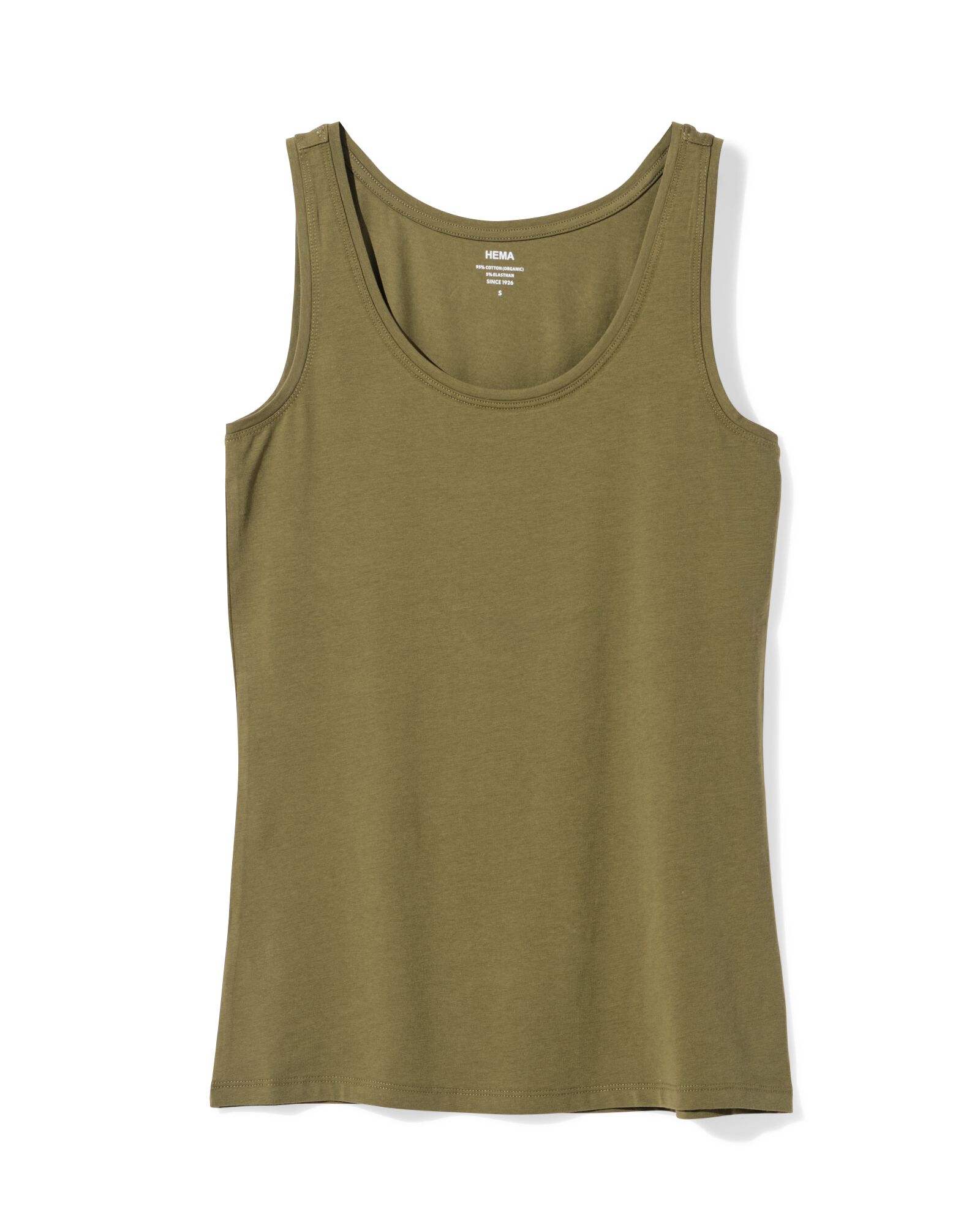 damessinglet jersey essentials olijf olijf - 36302970OLIVE - HEMA