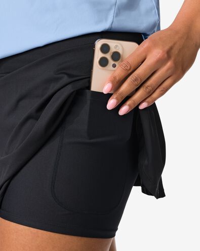 sportrokje met binnenbroekje zwart zwart - 36020127BLACK - HEMA