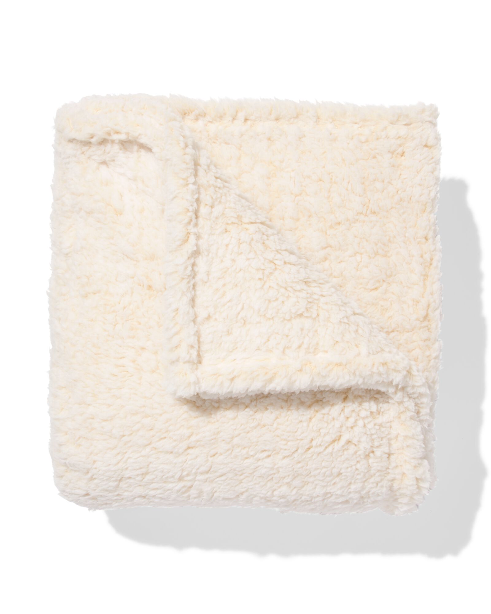 plaid 130x150cm peluche rayures blanc - 7325152 - HEMA