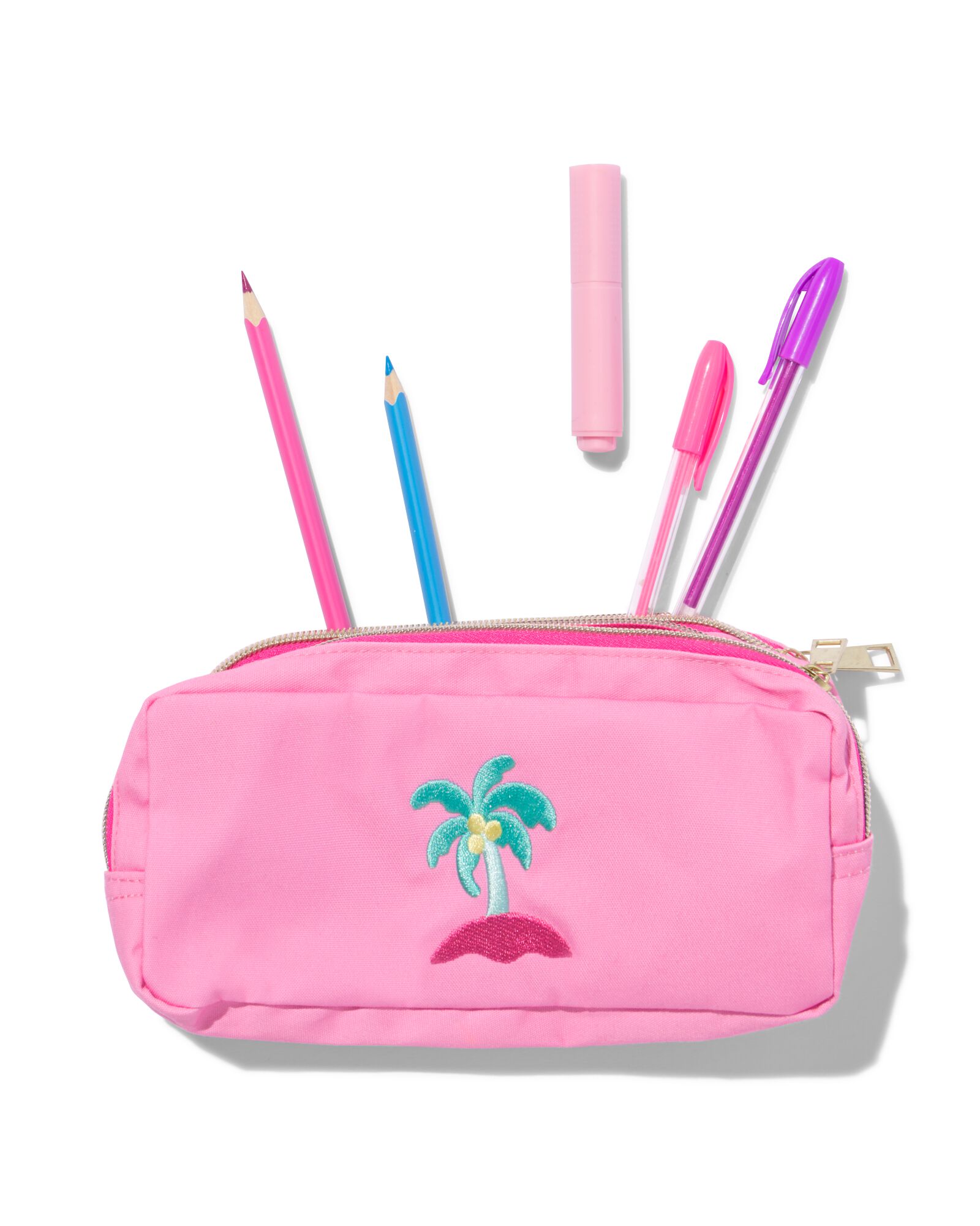 etui dubbele rits palm  - 14511240 - HEMA