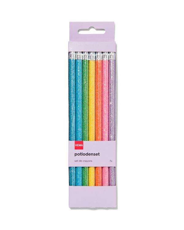 7 crayons paillettes - 14591121 - HEMA
