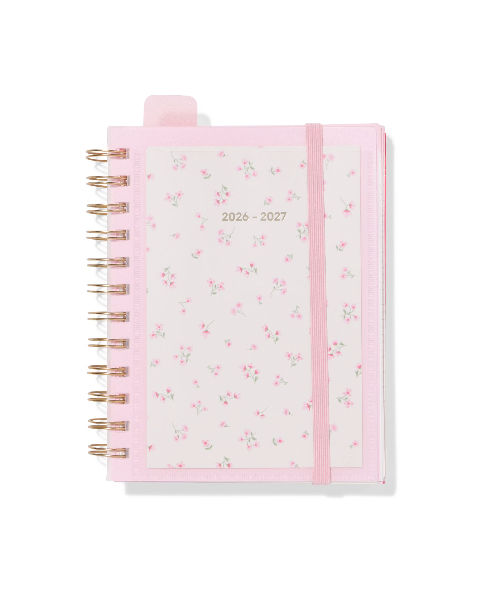 agenda scolaire avec encart 2026-2027 10x15cm fleur - 14505660 - HEMA