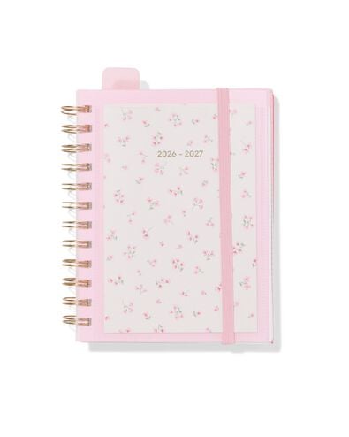 agenda scolaire avec encart 2026-2027 10x15cm fleur - 14505660 - HEMA