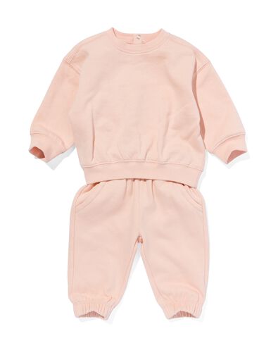 baby kleding sweatset perzik 62 - 33043451 - HEMA
