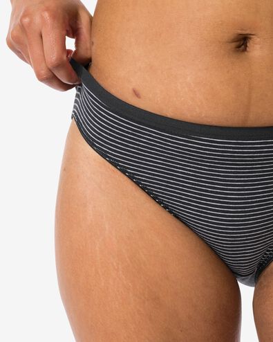 dames slips stretch katoen - 2 stuks zwart/wit zwart/wit - 19620900BLACKWHITE - HEMA