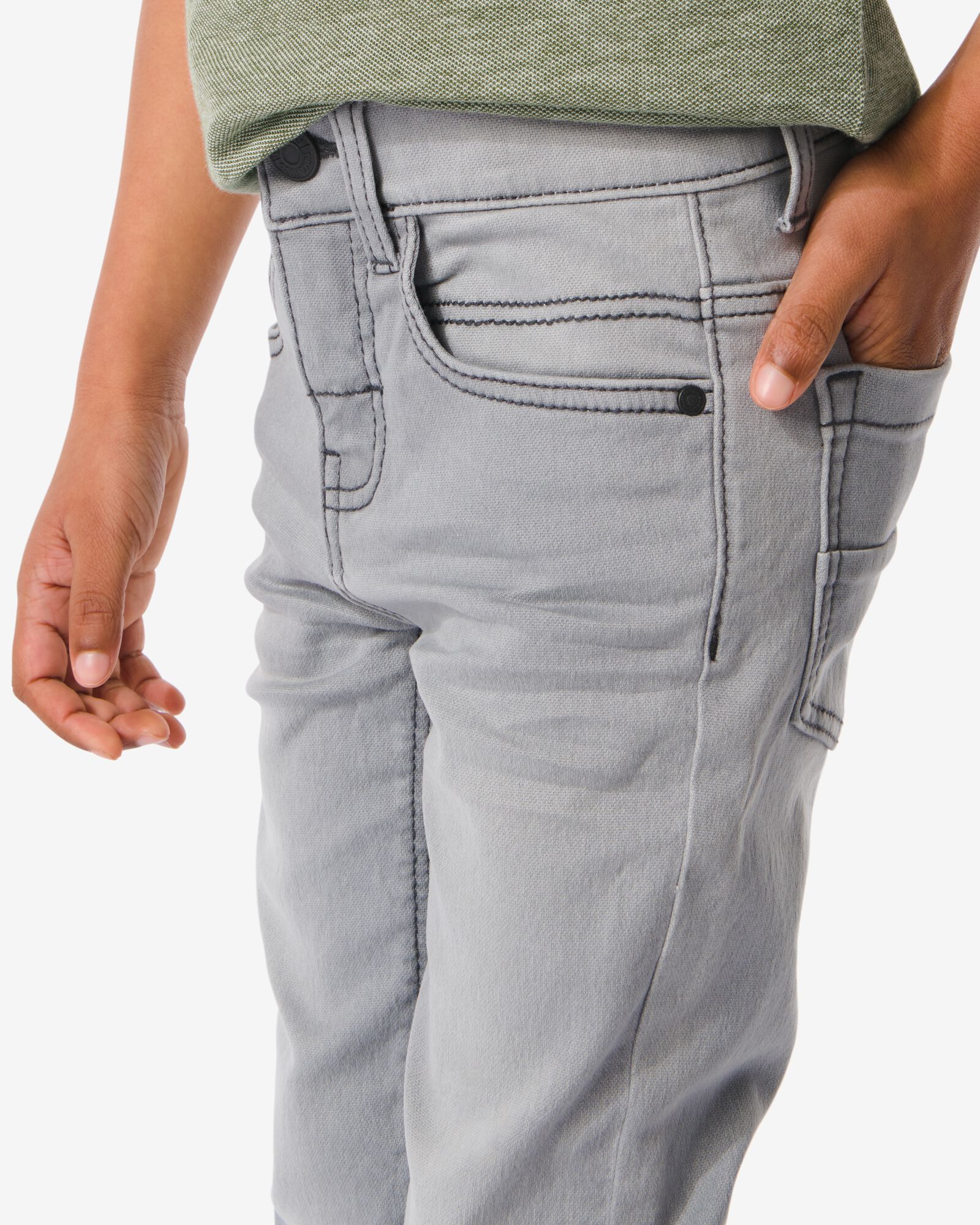 jog denim skinny enfant gris gris - 1000028292 - HEMA