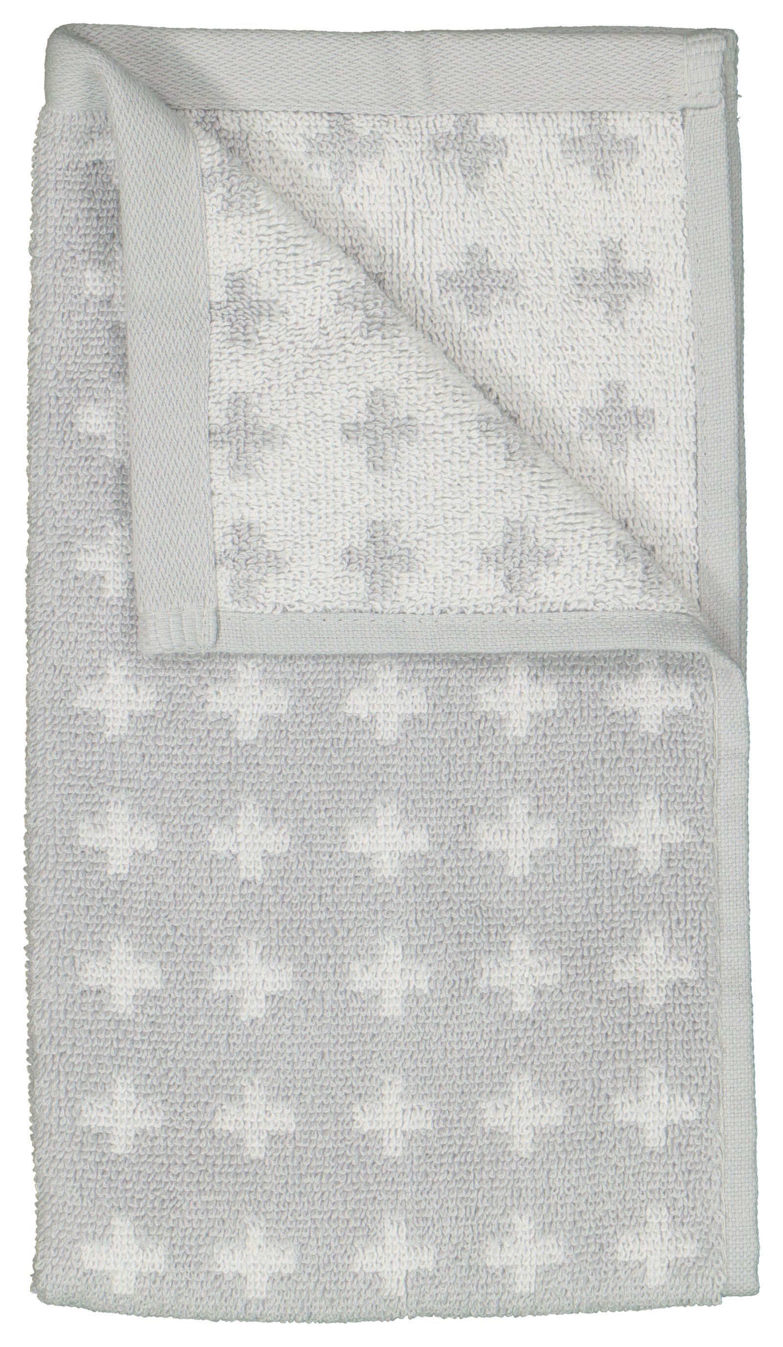 petite serviette - qualit&eacute; &eacute;paisse - 30x55 - gris clair &agrave; croix blanches gris clair petite serviette - 5220040 - HEMA