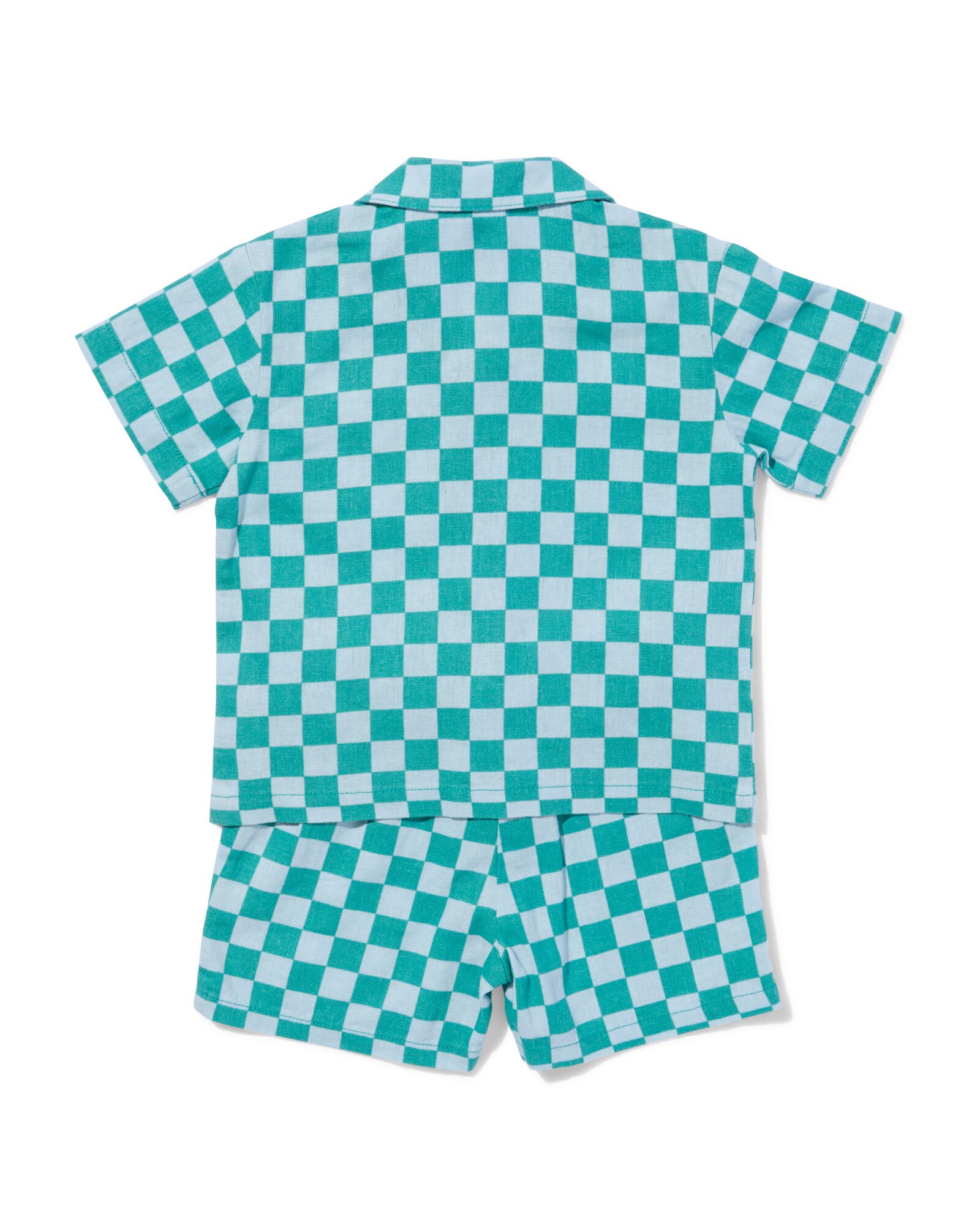 babykledingset comfy fit ruiten blauw blauw - 33187170BLUE - HEMA