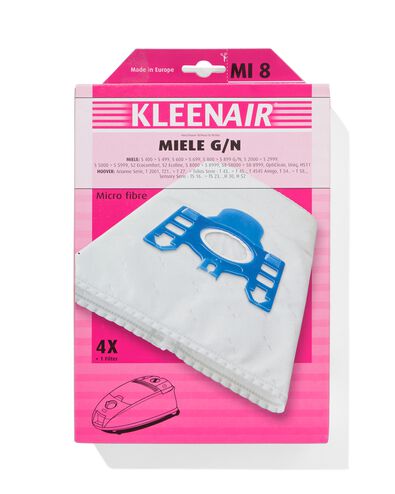sacs aspirateur pour Miele G/N - 4 pi&egrave;ces - 70100003 - HEMA