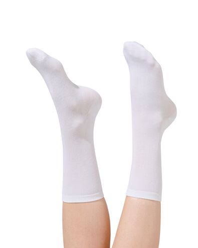 2 paires de chaussettes femme avec bambou sans coutures blanc blanc - 1000030809 - HEMA