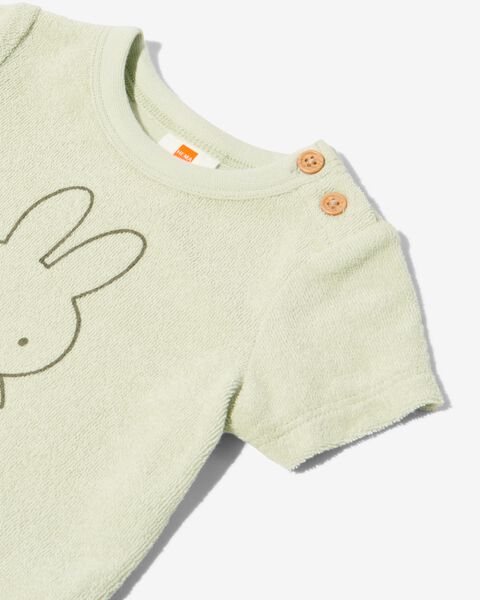 Newborn-T-Shirt, Miffy, Frottee grün - 1000030944 - HEMA