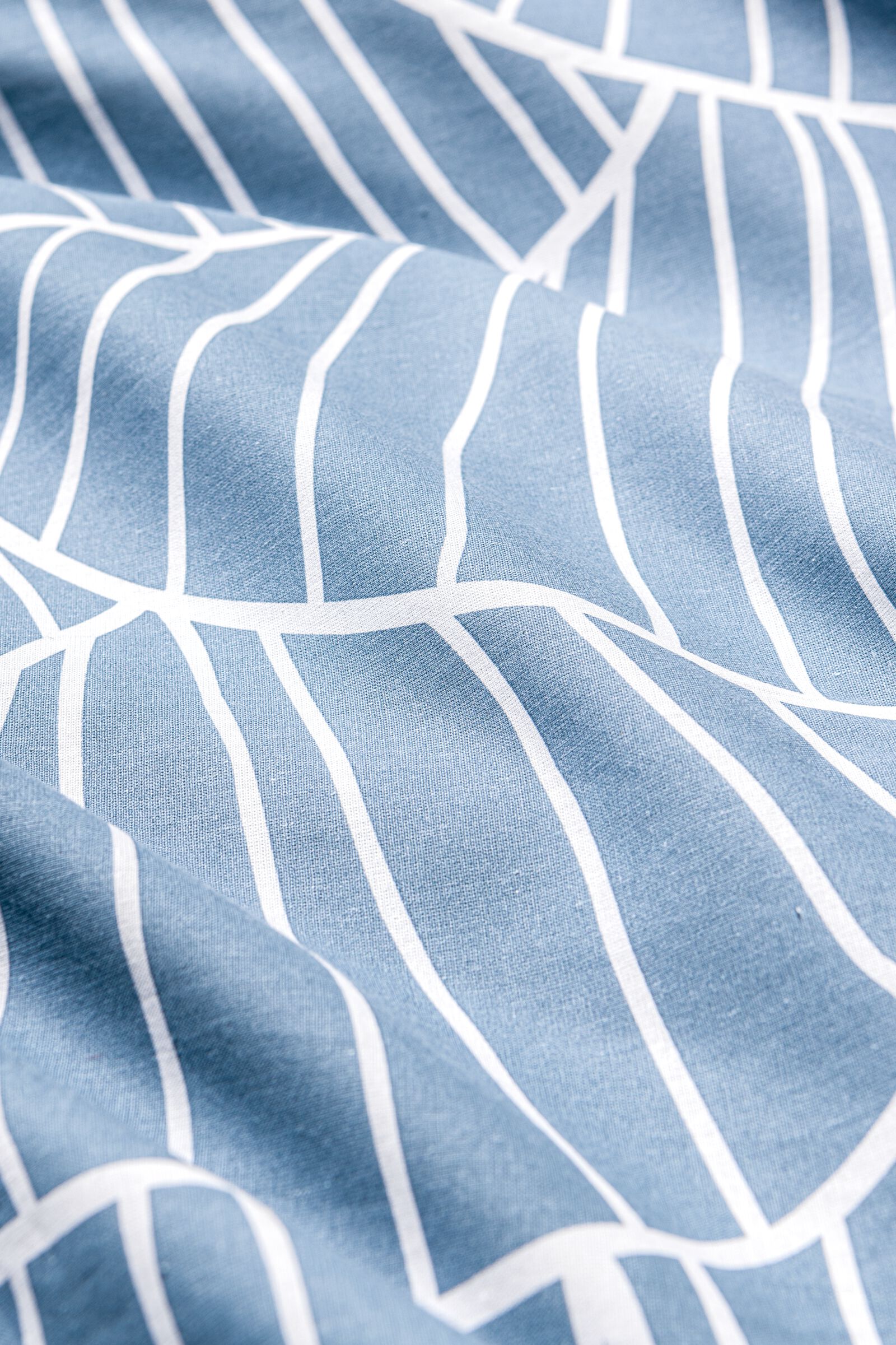 housse de couette en coton doux 200x200/220 champignons bleu - 5790192 - HEMA