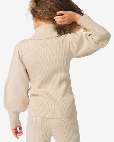 pull enfant maille fine manches bouffantes &eacute;cru &eacute;cru - 30837508ECRU - HEMA