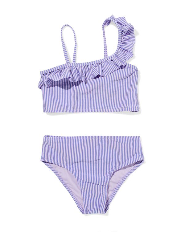 kinderbikini seersucker lila - 22250050LILAC - HEMA