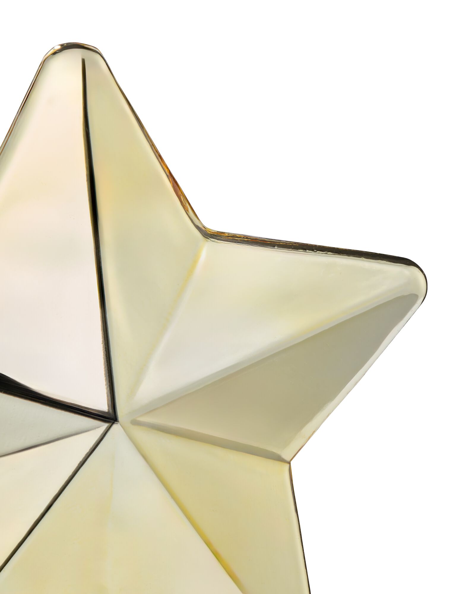 Spitze, Stern, 15 &times; 8,8 &times; 17 cm, Glas, gold - 25100172 - HEMA