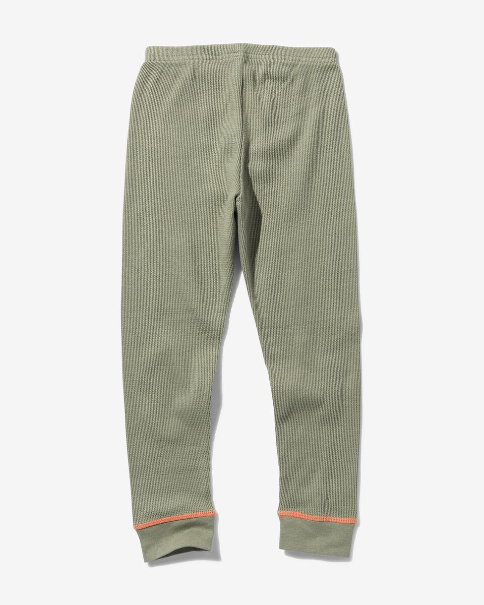 pyjama enfant gaufré vert clair - 1000028394 - HEMA