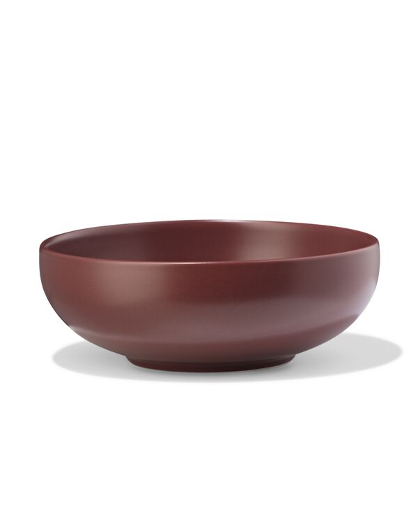 bol ⌀14,5x5cm fa&iuml;ence mat rouge bordeaux - 9650375 - HEMA