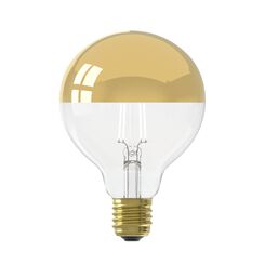 LED-Lampe, E27, 4 W, 280 lm, G95, Kugellampe, Kopfspiegellampe, Gold - 20070065 - HEMA