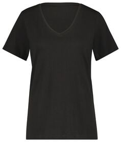 t-shirt femme avec bambou noir noir - 1000027537 - HEMA