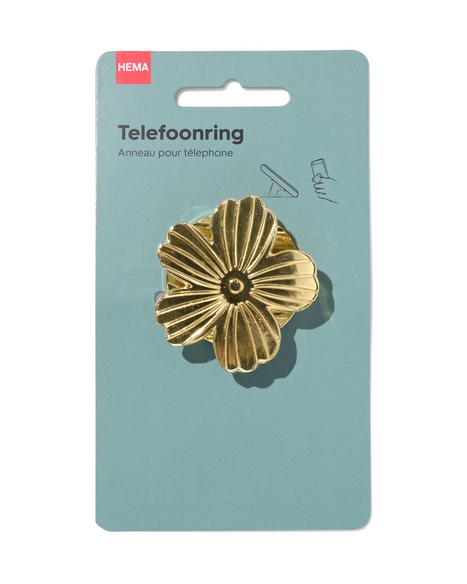 anneau pour smartphone ⌀5cm fleur or - 60100536 - HEMA
