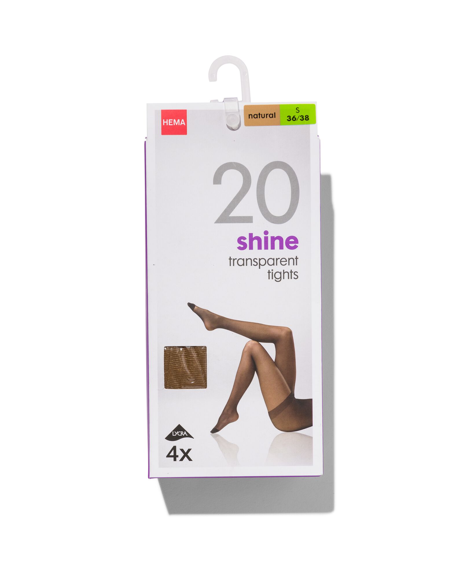 lot de 4 collants 20 deniers beige beige - 4012230BEIGE - HEMA