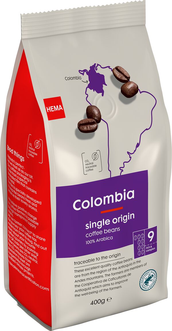 café en grains Colombia 400g - 17170012 - HEMA