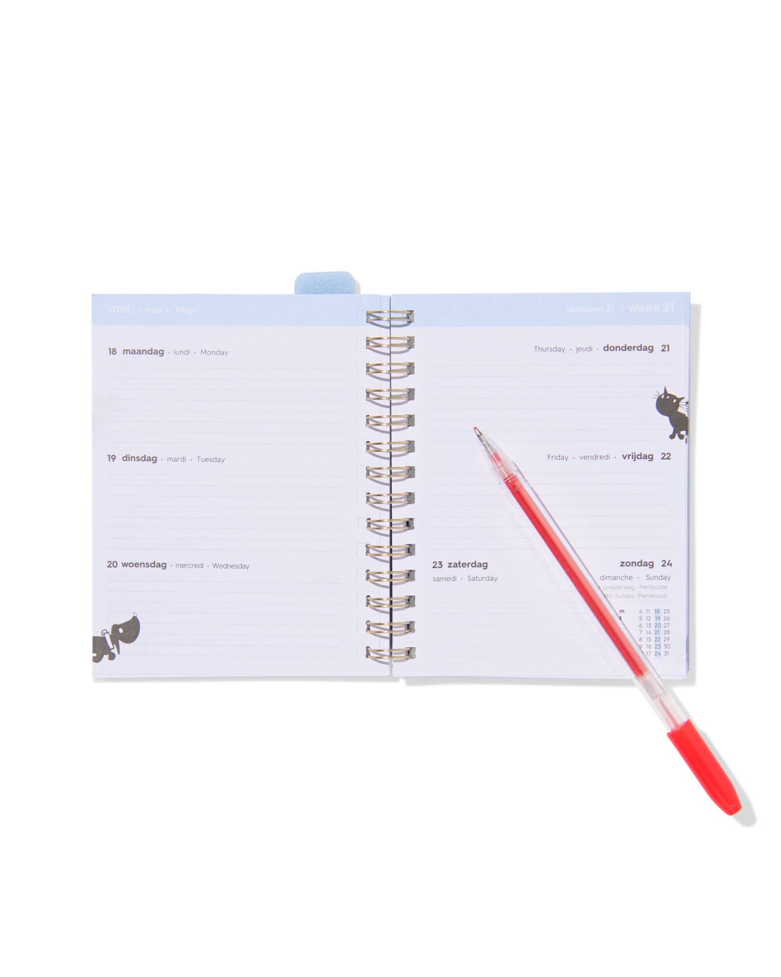 agenda de poche Takkie 2026 format de poche 9,7x12,5cm - 14500614 - HEMA