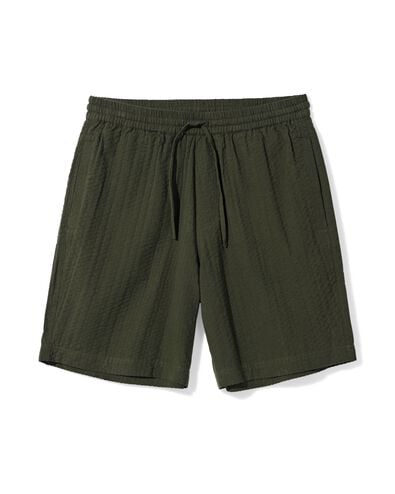 short homme Sem regular fit seersucker vert fonc&eacute; vert fonc&eacute; - 2132330DARKGREEN - HEMA