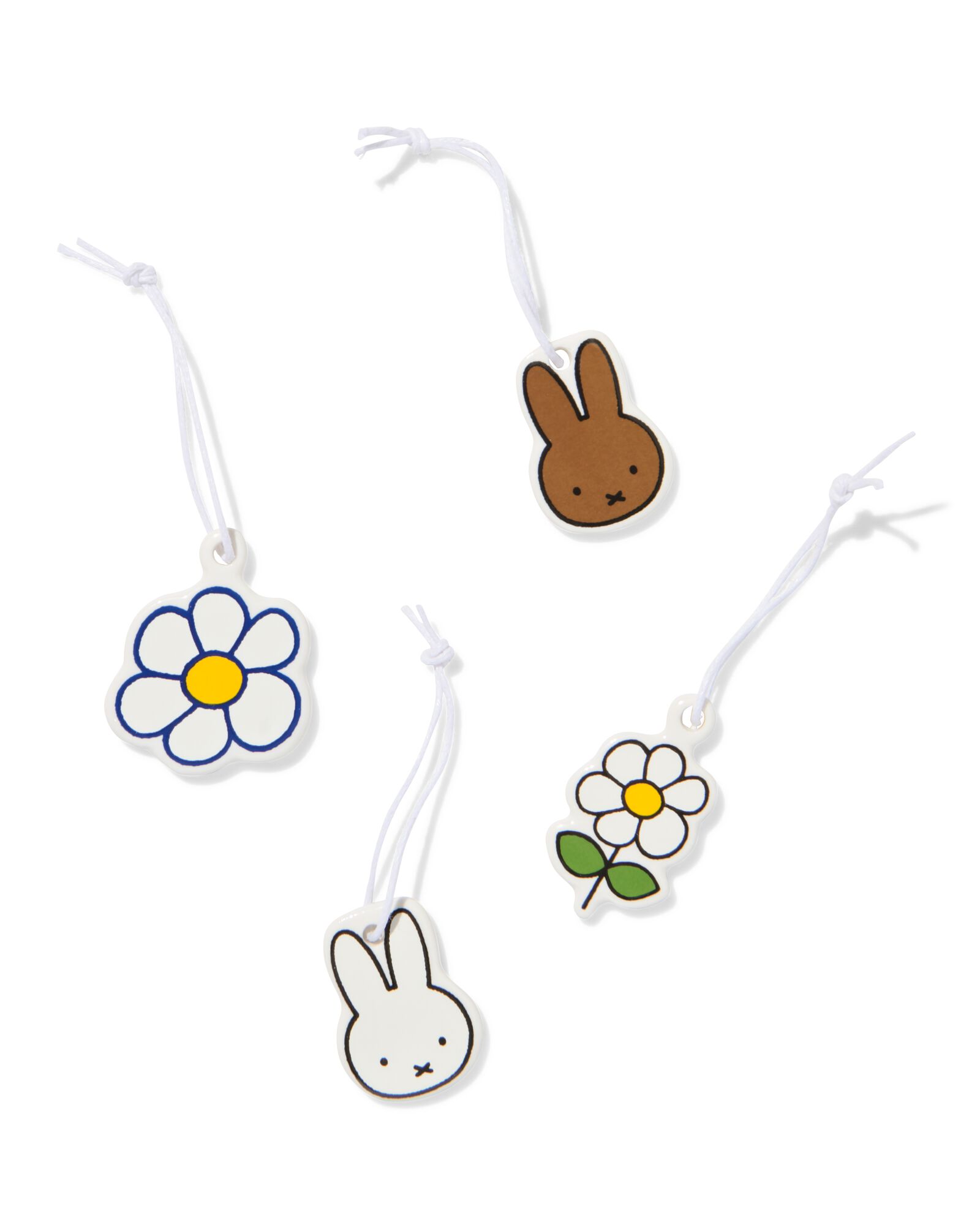 d&eacute;corations de P&acirc;ques &agrave; suspendre Miffy c&eacute;ramique - 4 pi&egrave;ces - 25800152 - HEMA