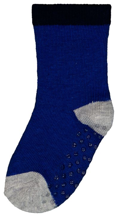 5 paires de chaussettes bébé avec coton bleu bleu - 1000028752 - HEMA